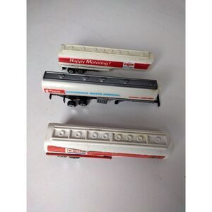 Lot Of 3 Vintage Tankers- Matchbox Exxon Tanker, Yatming, Chem Control Trailers